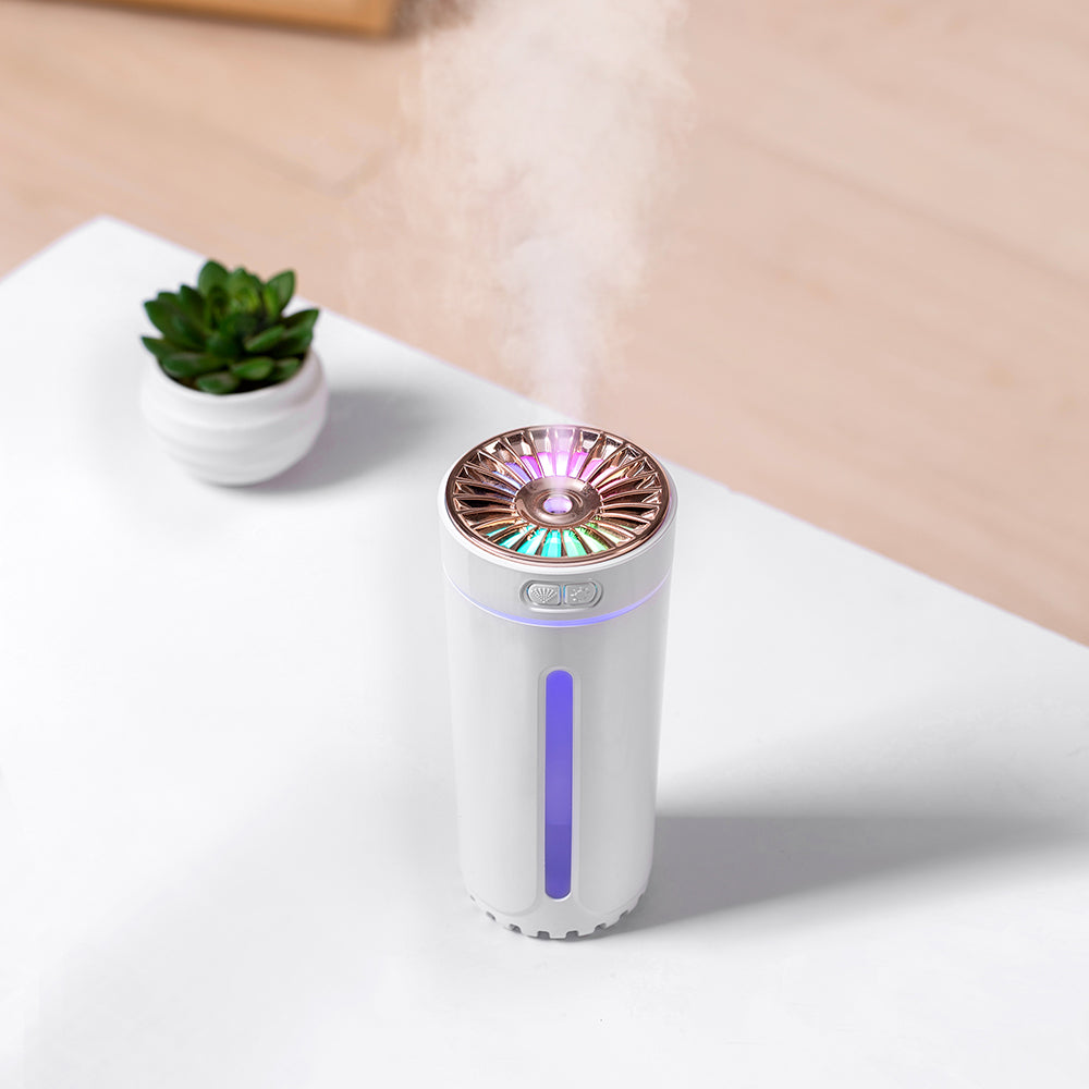 Colorful Night Light USB Car Aromatherapy Humidifier - Silent & Portable