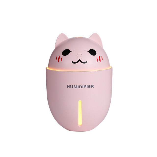 Ultrasonic Air Humidifier with LED Light, USB Fan & Aroma Diffuser