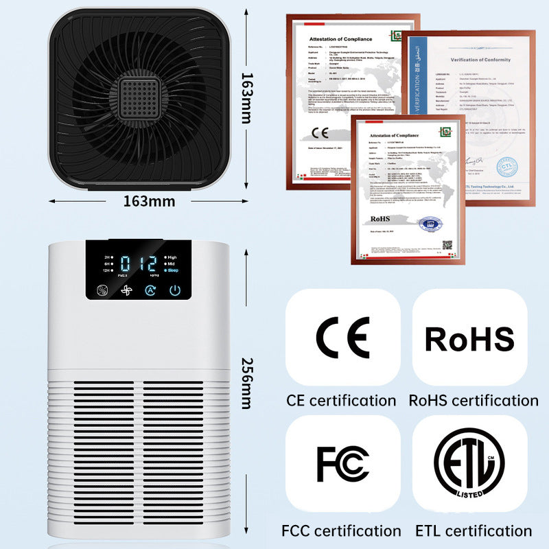Negative Ion Desktop Air Purifier for Indoor Formaldehyde Sterilization and Odor Removal