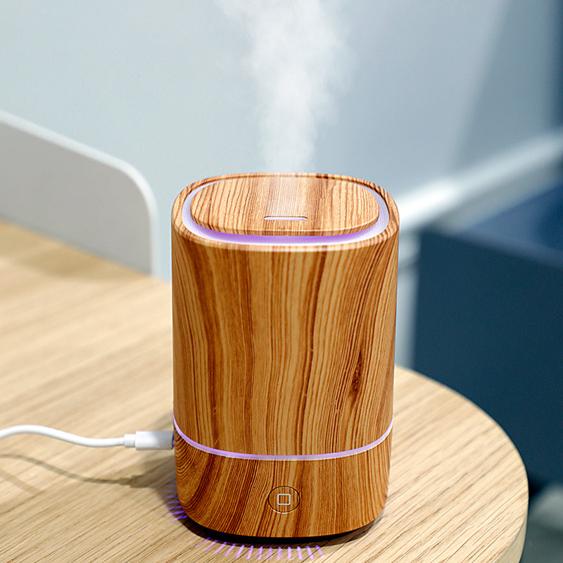 New Wood Grain L10 Aroma Diffuser - Ultrasonic Humidifier for Home and Car