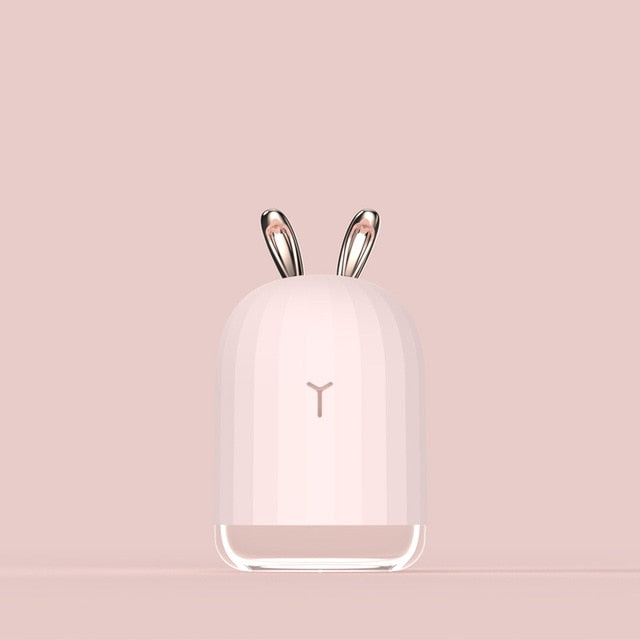 White Deer Pink Rabbit Air Humidifier - Creative Cartoon USB Diffuser, 220ML