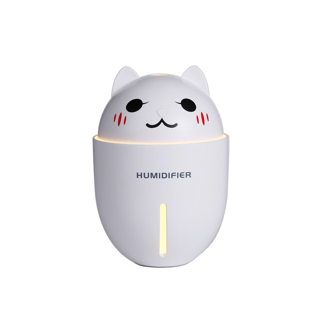 Ultrasonic Air Humidifier with LED Light, USB Fan & Aroma Diffuser