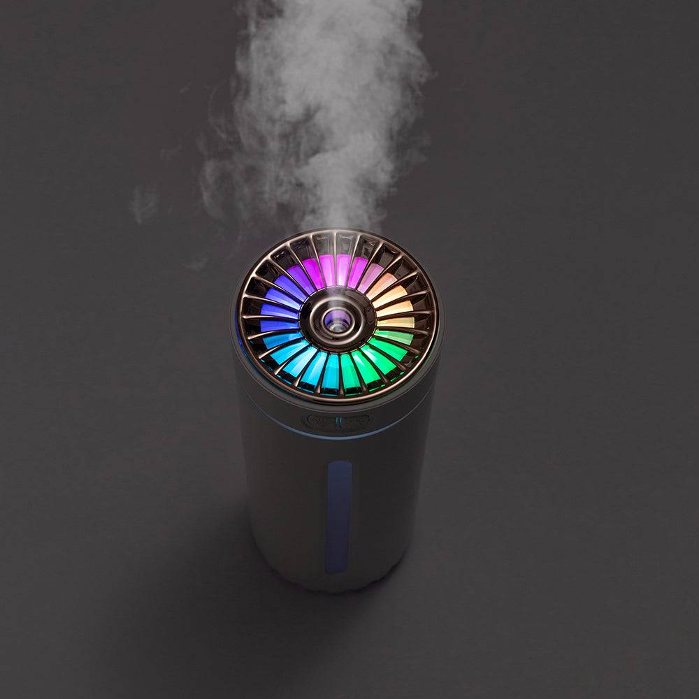 Colorful Night Light USB Car Aromatherapy Humidifier - Silent & Portable