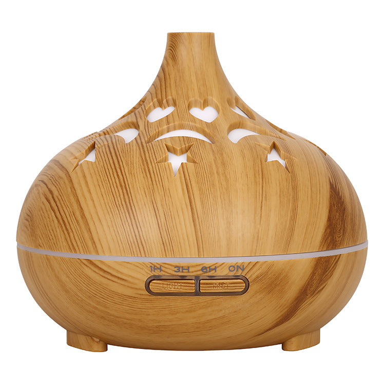 Large Capacity Wood Grain 122 Aroma Diffuser - Automatic Ultrasonic Humidifier for Essential Oils