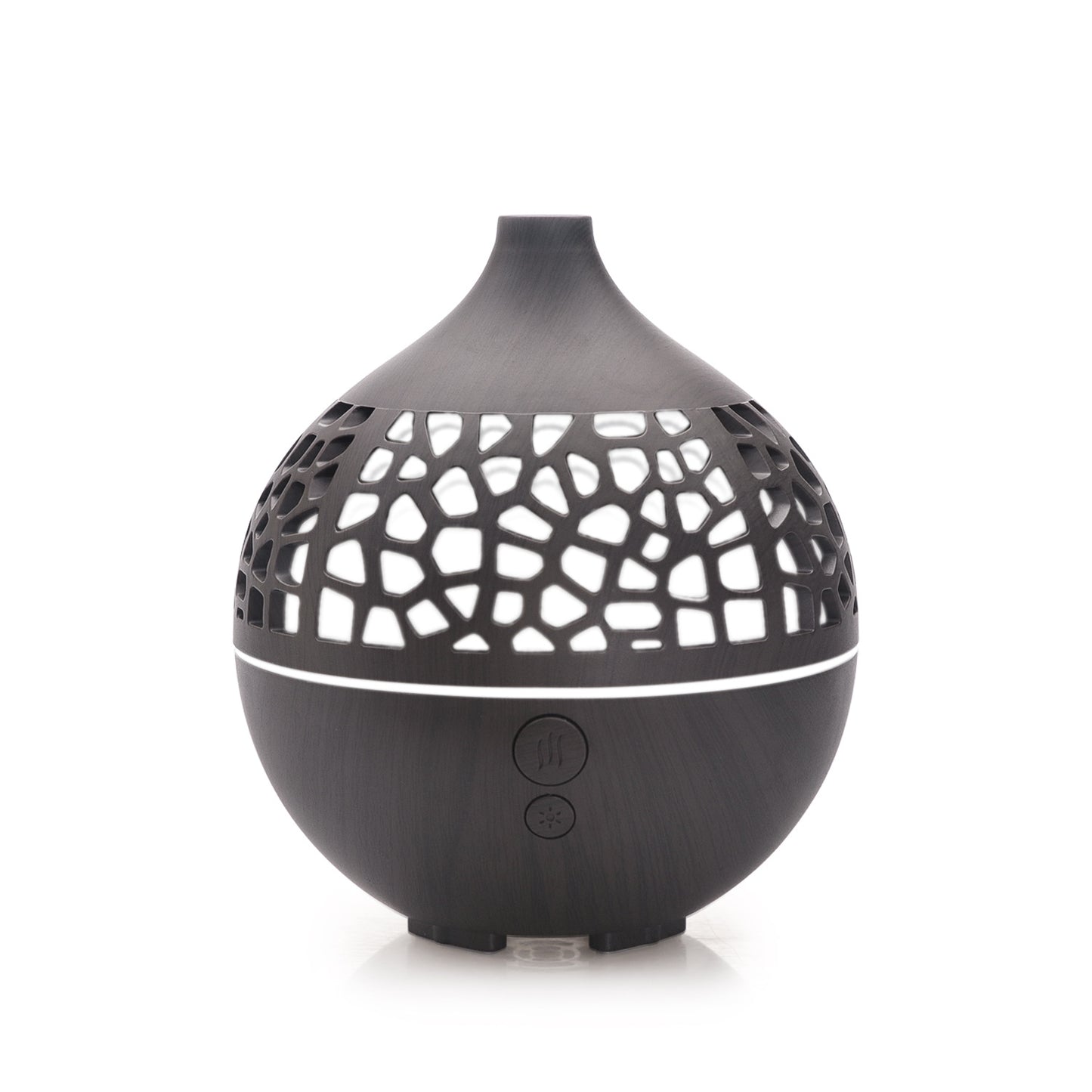 5V Hollow Wood Grain Humidifier - 180ml USB Desktop Aroma Diffuser