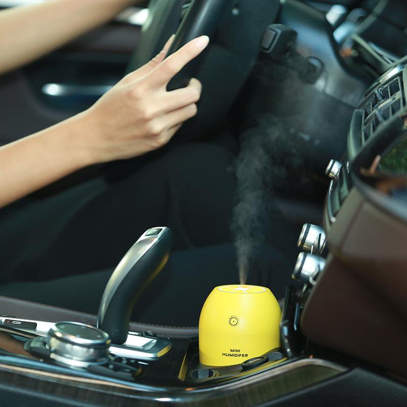 180ml USB Air Humidifier & Purifier with LED Lamp - Aromatherapy Diffuser for Home and Car