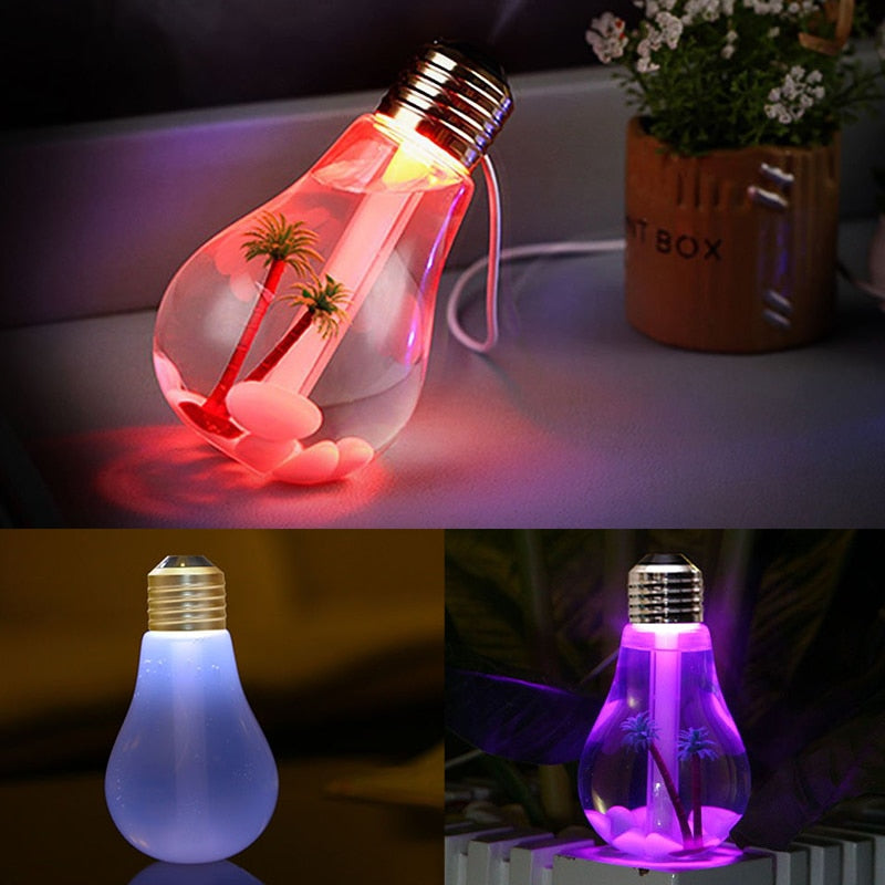 400ml LED Lamp Air Ultrasonic Humidifier & Essential Oil Diffuser