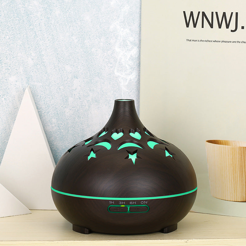 Large Capacity Wood Grain 122 Aroma Diffuser - Automatic Ultrasonic Humidifier for Essential Oils