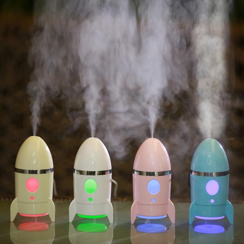 Rocket Air Humidifier Ultrasonic Timer Water Fogger Aroma Lamp