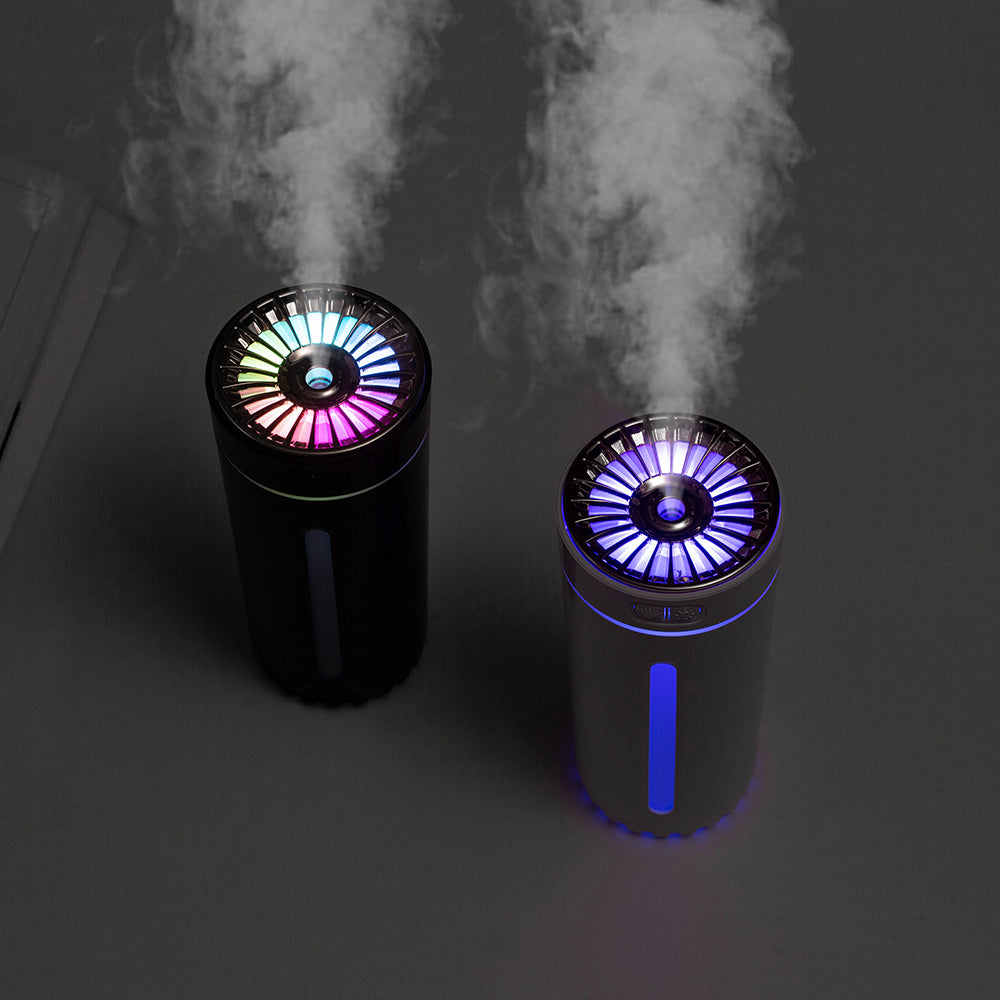 Colorful Night Light USB Car Aromatherapy Humidifier - Silent & Portable