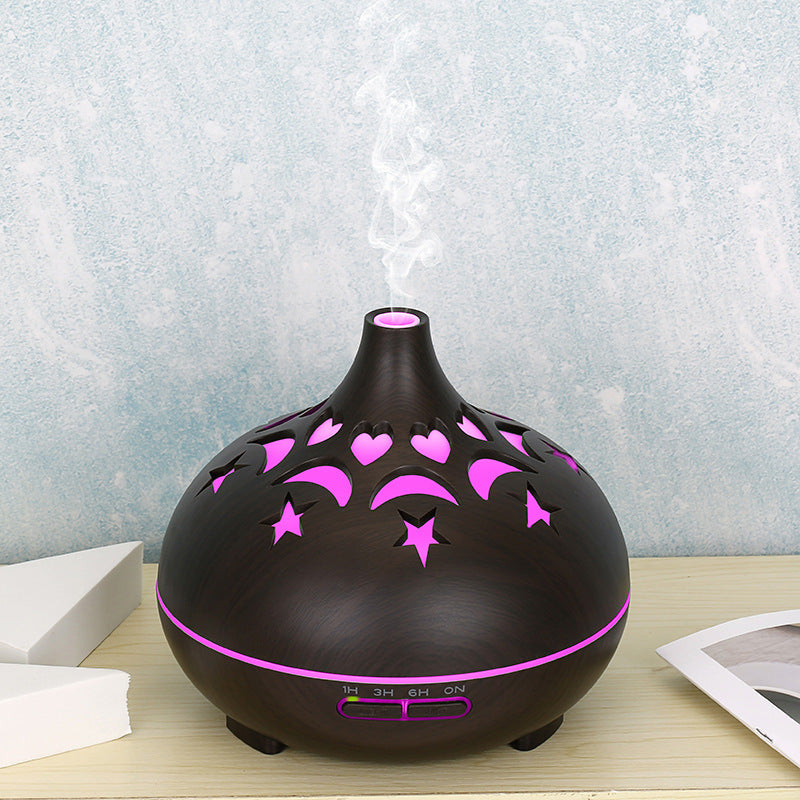 Large Capacity Wood Grain 122 Aroma Diffuser - Automatic Ultrasonic Humidifier for Essential Oils