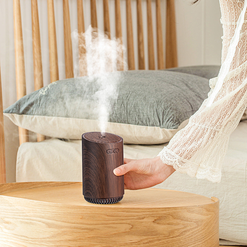 Wood Grain L2 Humidifier – Mini USB Aromatherapy Night Light
