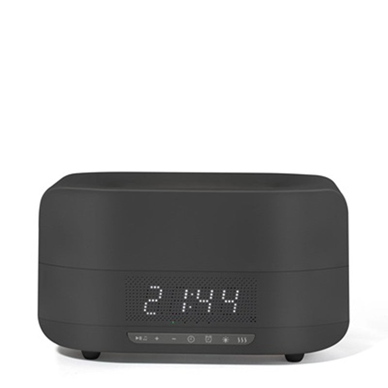 Multifunctional Atmosphere Light Sleep Wireless Bluetooth Speaker Flame Humidifier Aromatherapy Machine with Digital Display Clock