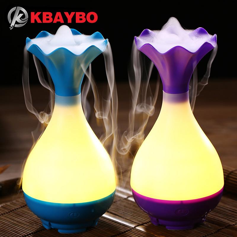 USB Air Humidifier Ultrasonic Aromatherapy Essential Oil Diffuser with LED Night Light
