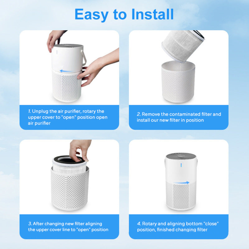 Negative Ion Desktop Air Purifier for Indoor Formaldehyde Sterilization and Odor Removal