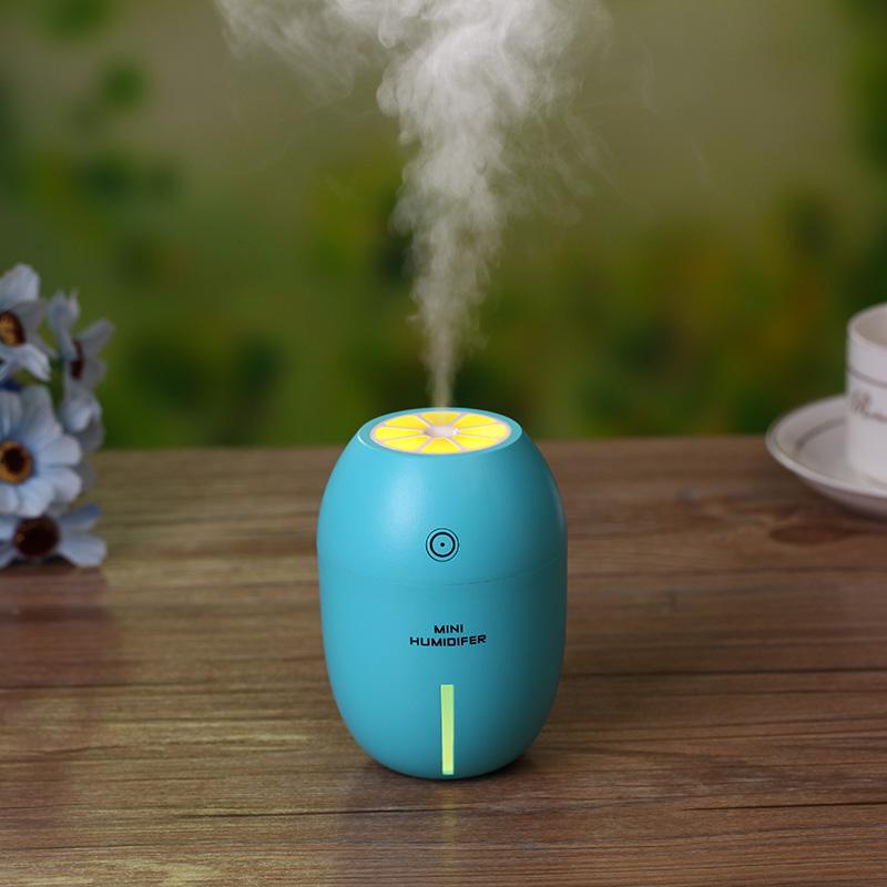 180ml USB Air Humidifier & Purifier with LED Lamp - Aromatherapy Diffuser for Home and Car