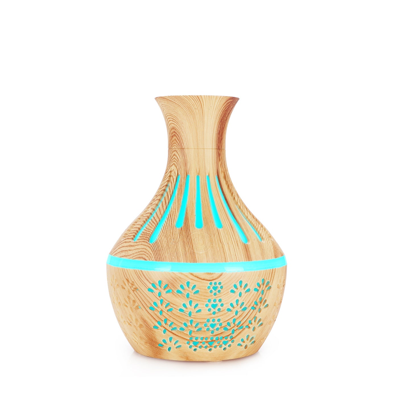 Round Mouth Vase Hollow Cotton Swab Humidifier - 5V Touch Control, 300ml
