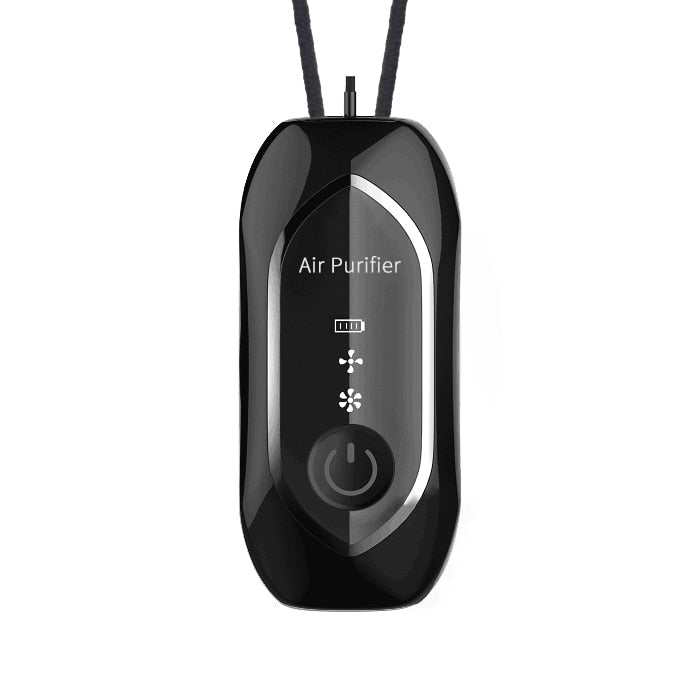 Portable Personal Necklace Air Purifier - USB Rechargeable Mini Ionic Cleaner