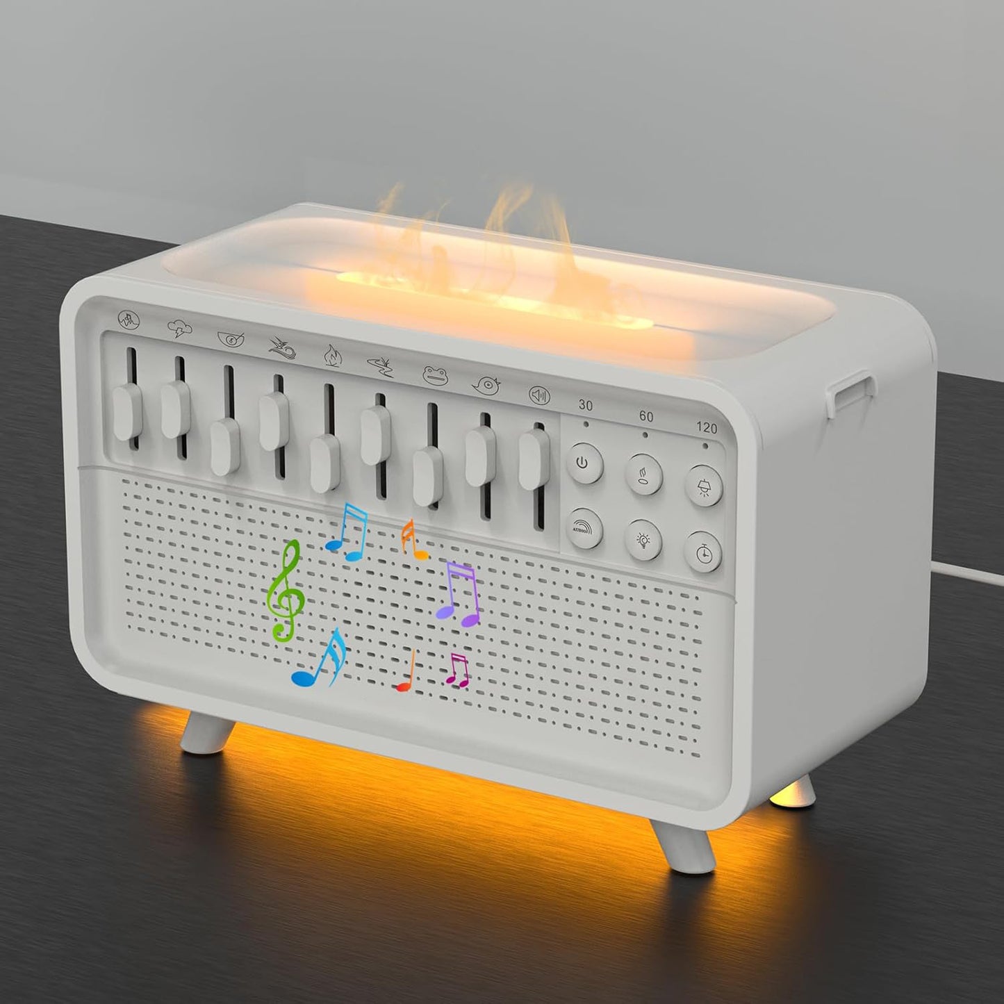 White Noise Sleep Aid Device with Bluetooth Speaker & Aromatherapy Humidifier