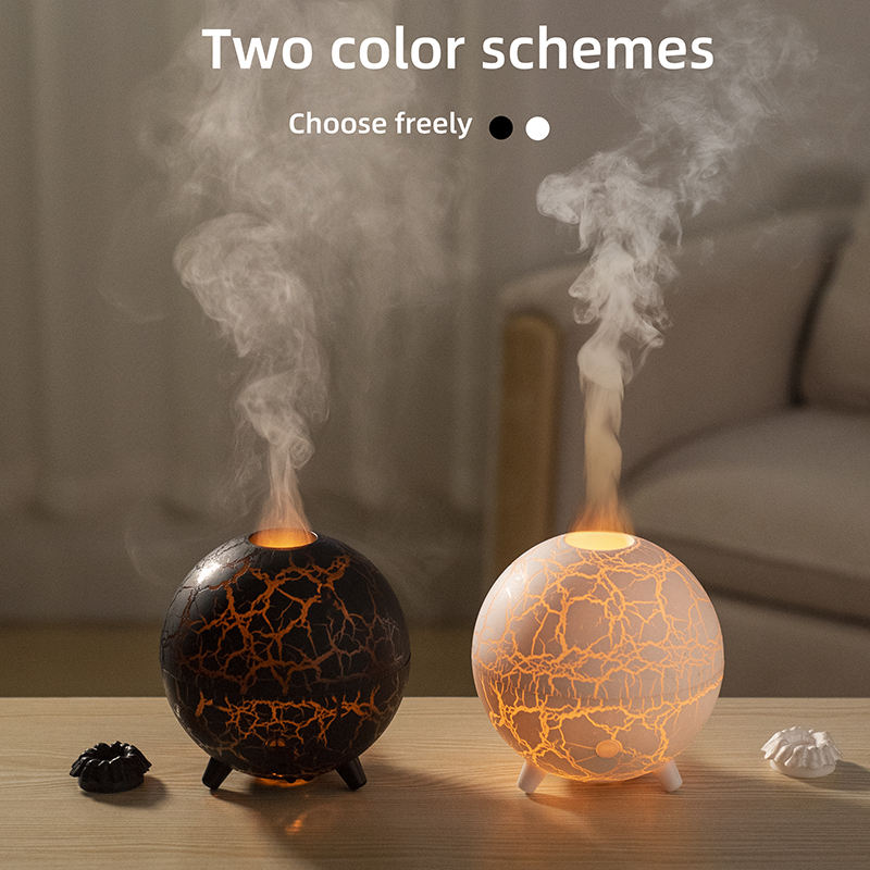 Crack Planet RGB Flame Aroma Diffuser - Ultrasonic Cool Mist Maker