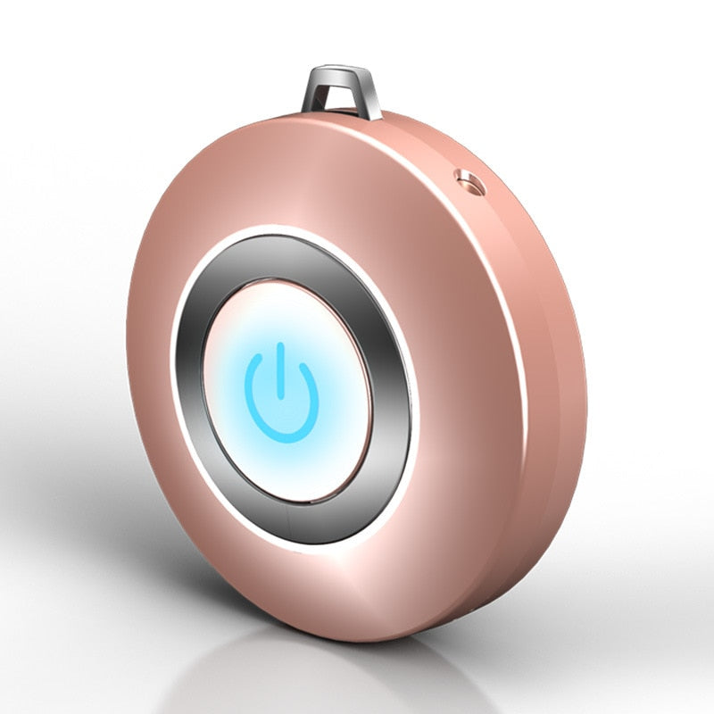 Wearable Air Purifier Necklace - Mini Portable USB Air Cleaner with Negative Ion Generator