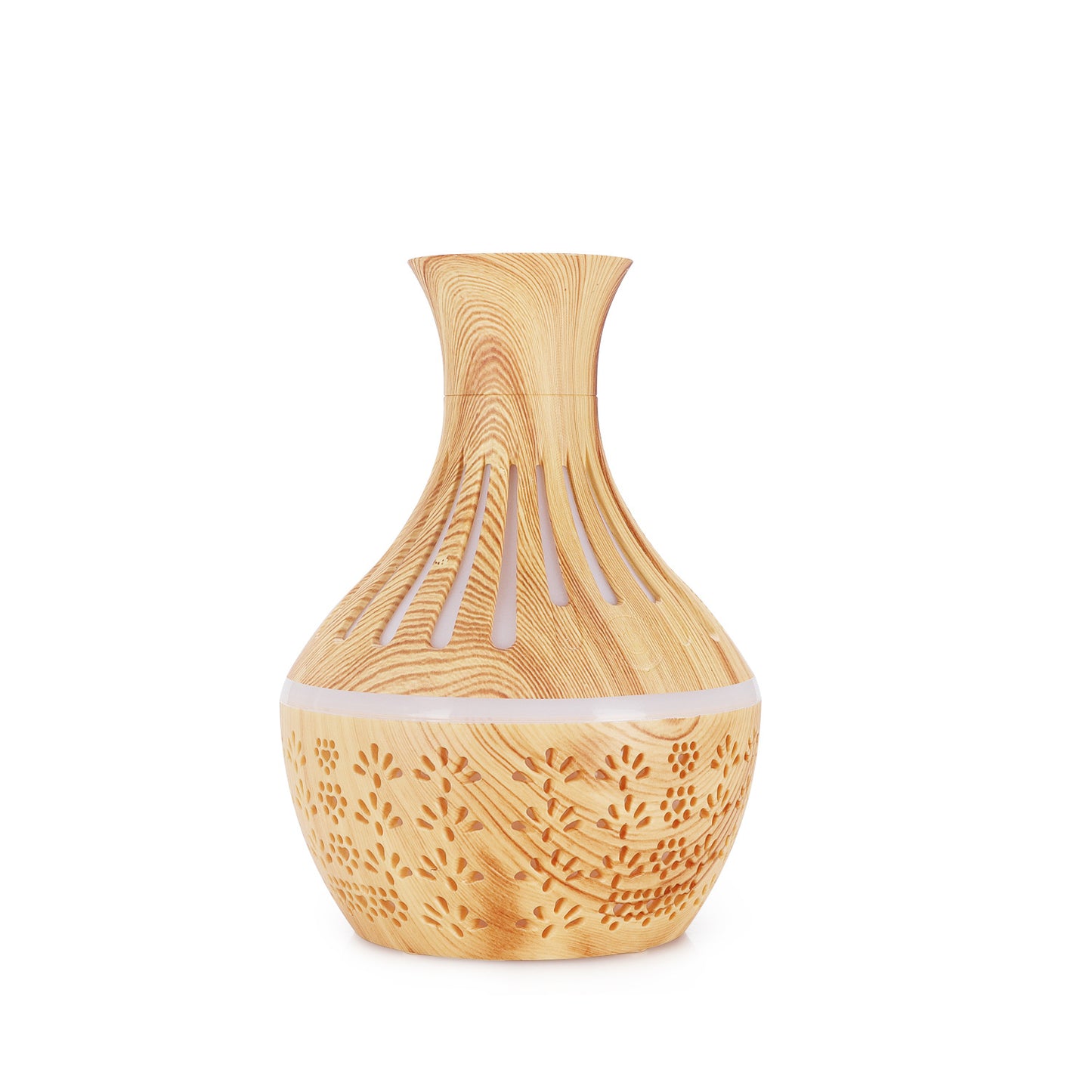 Round Mouth Vase Hollow Cotton Swab Humidifier - 5V Touch Control, 300ml
