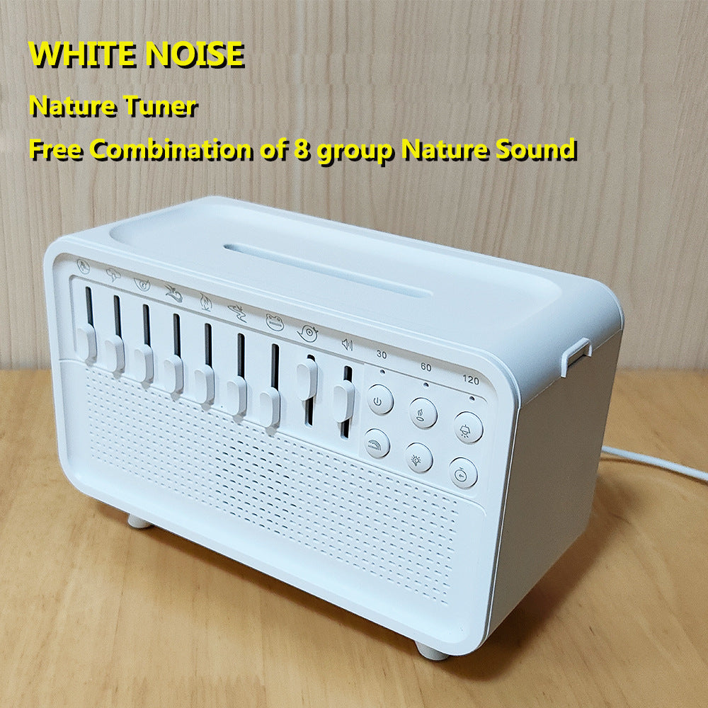 White Noise Sleep Aid Device with Bluetooth Speaker & Aromatherapy Humidifier