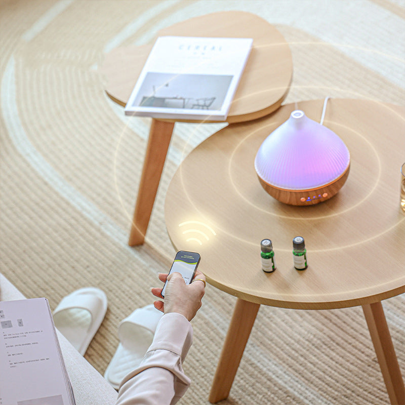 Desktop Wood Grain Humidifier & Aroma Diffuser - Multicolor Night Light