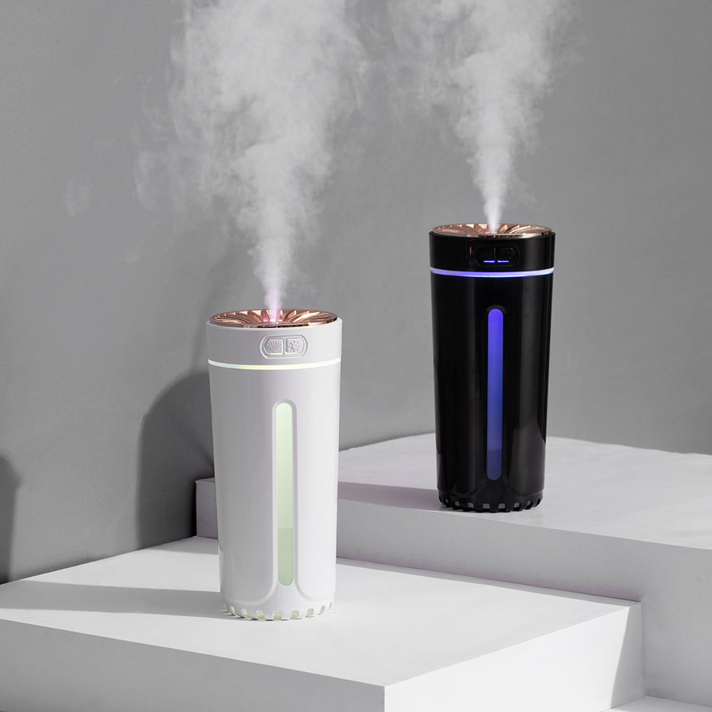 Colorful Night Light USB Car Aromatherapy Humidifier - Silent & Portable