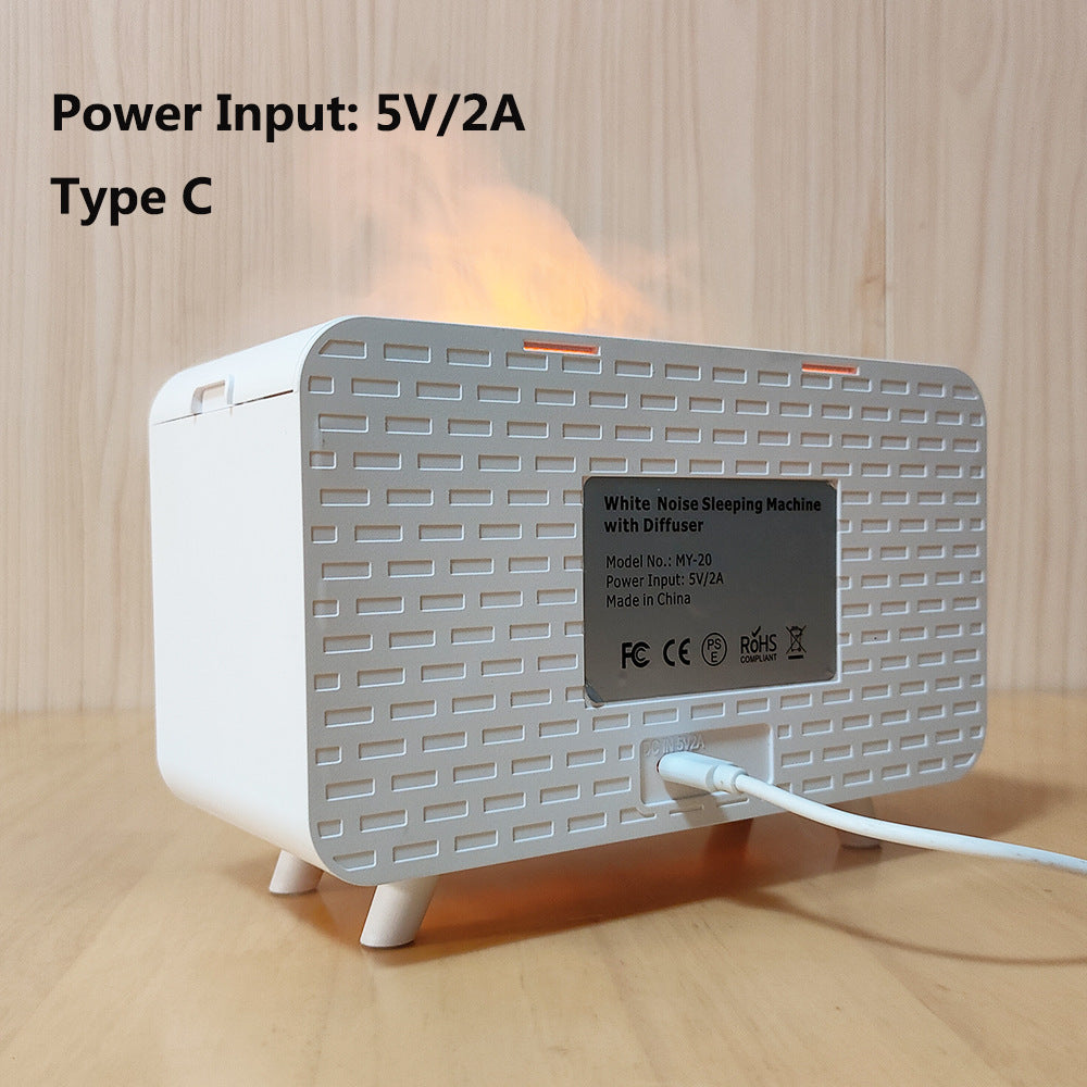 White Noise Sleep Aid Device with Bluetooth Speaker & Aromatherapy Humidifier