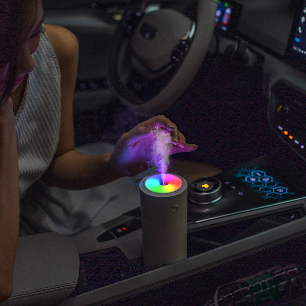 New Rainbow Cup Humidifier: Mini Desktop Spray Air USB Car Mounted Humidifier