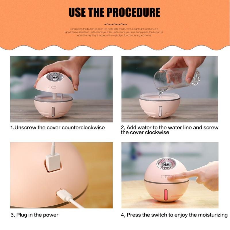 Air Humidifier USB LED Light Aromatherapy Diffuser