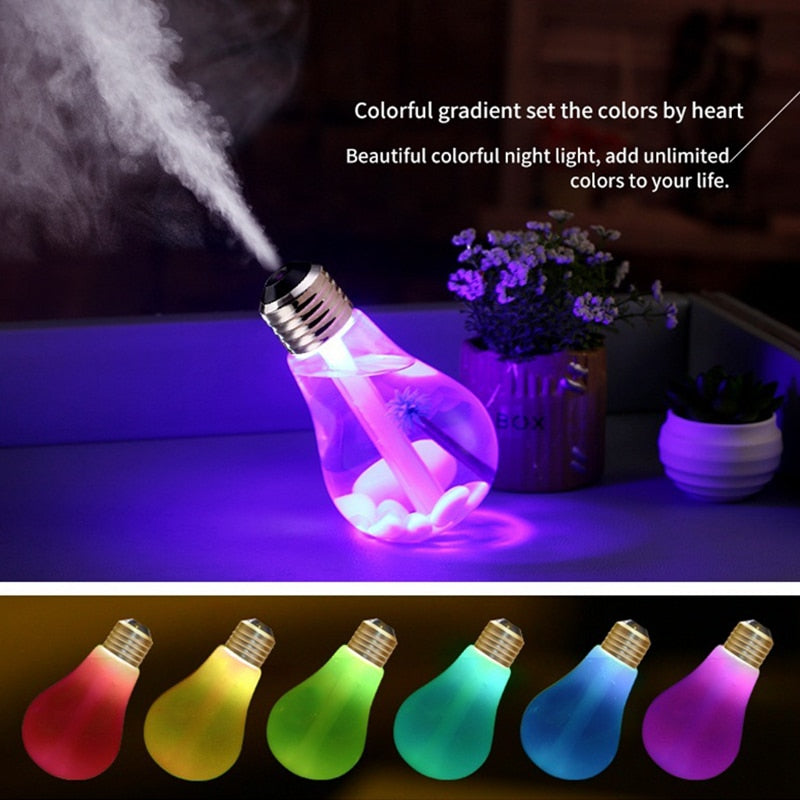 400ml LED Lamp Air Ultrasonic Humidifier & Essential Oil Diffuser