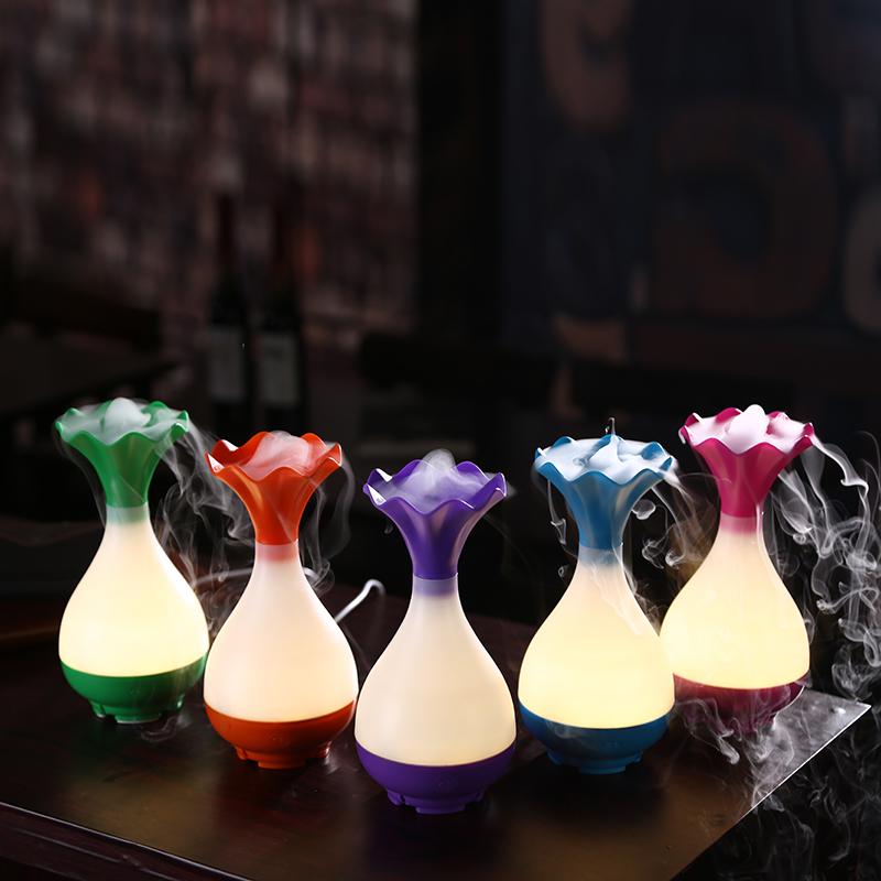 USB Air Humidifier Ultrasonic Aromatherapy Essential Oil Diffuser with LED Night Light