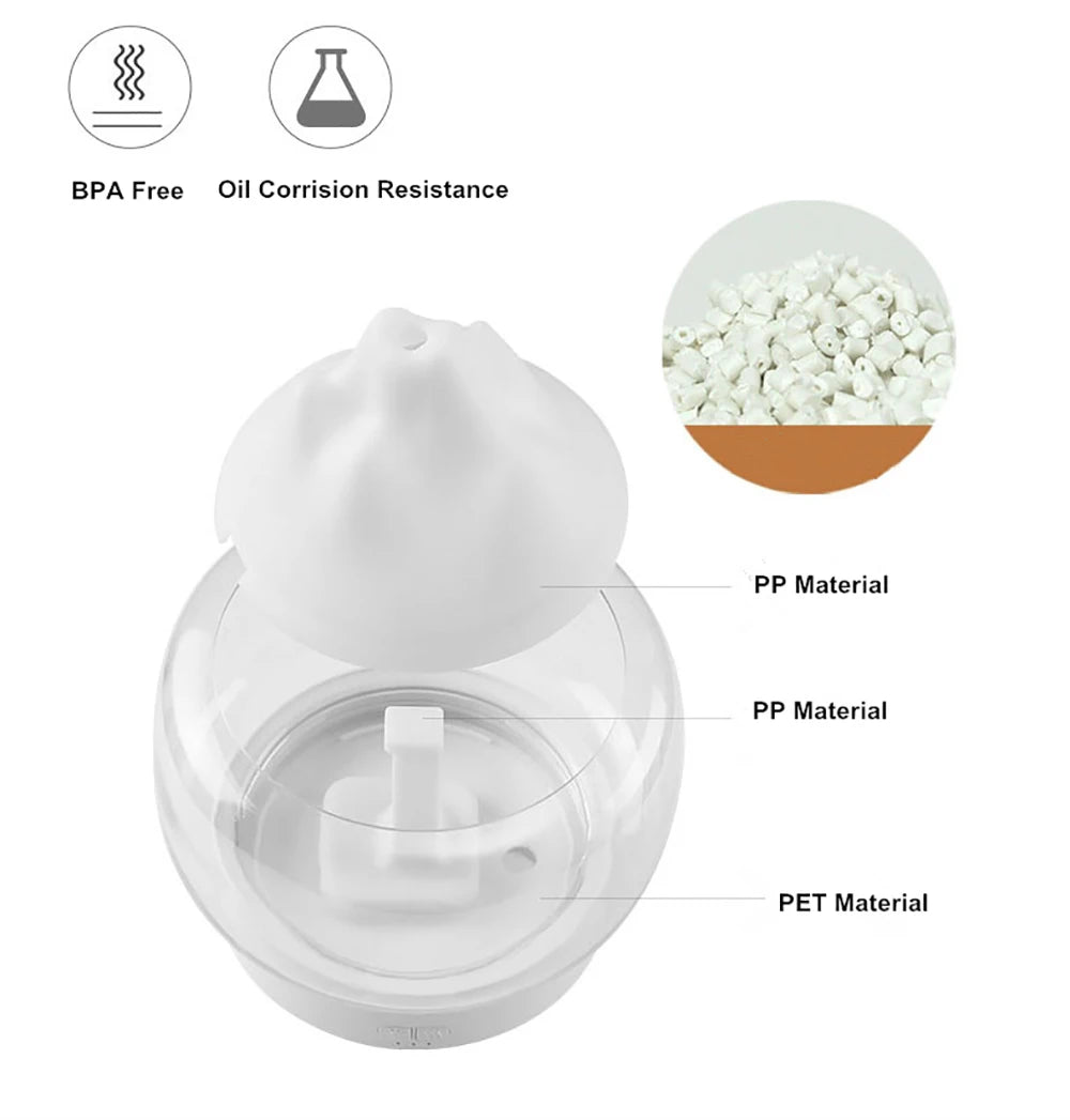 Ultrasonic Air Humidifier Aroma Diffuser 400ML - Essential Oil Aromatherapy