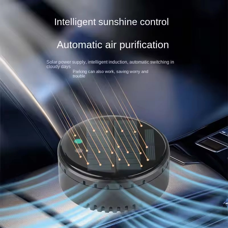 Solar Powered Air Purifier for Home and Car - Negative Ion Odor Removal Device