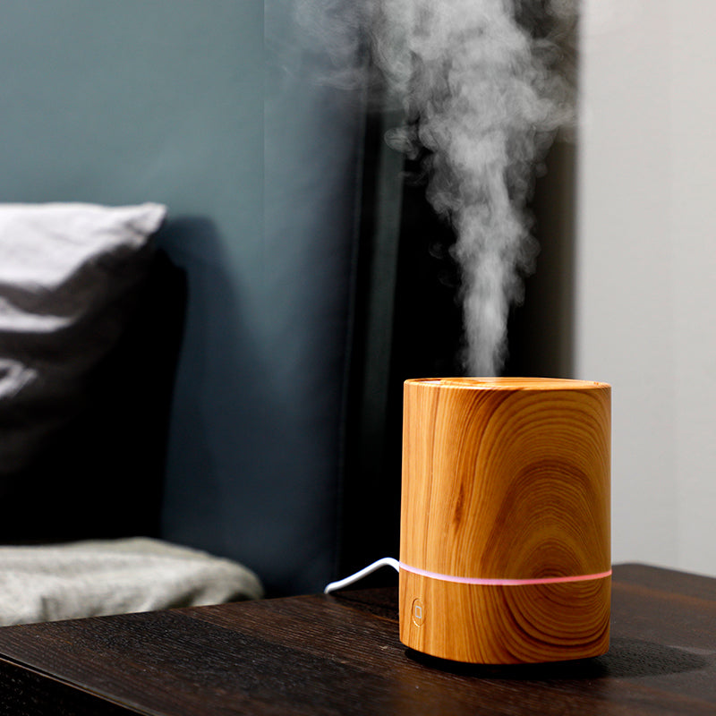 New Wood Grain L10 Aroma Diffuser - Ultrasonic Humidifier for Home and Car