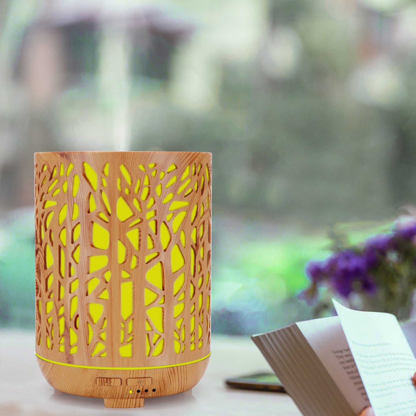 Wood Branch Grain Aroma Diffuser - 300ml Humidifier & Essential Oil Diffuser