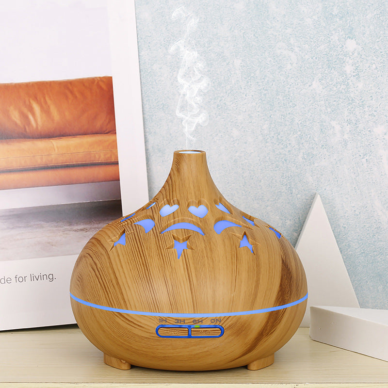 Large Capacity Wood Grain 122 Aroma Diffuser - Automatic Ultrasonic Humidifier for Essential Oils
