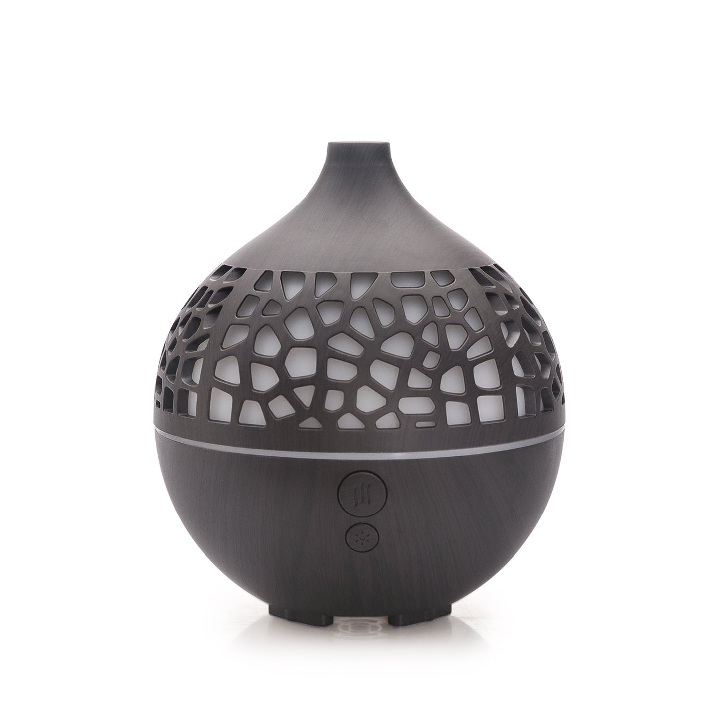 5V Hollow Wood Grain Humidifier - 180ml USB Desktop Aroma Diffuser
