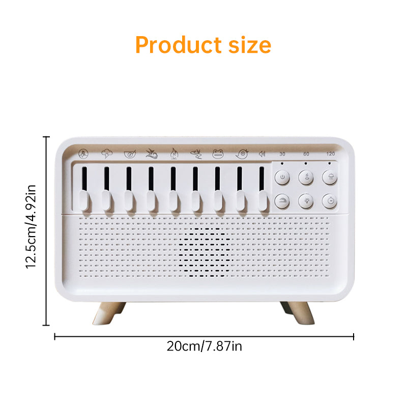 8-Adjustable White Noise Air Aroma Diffuser with Night Light and Bluetooth Speaker