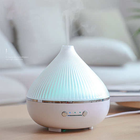 Desktop Wood Grain Humidifier & Aroma Diffuser - Multicolor Night Light