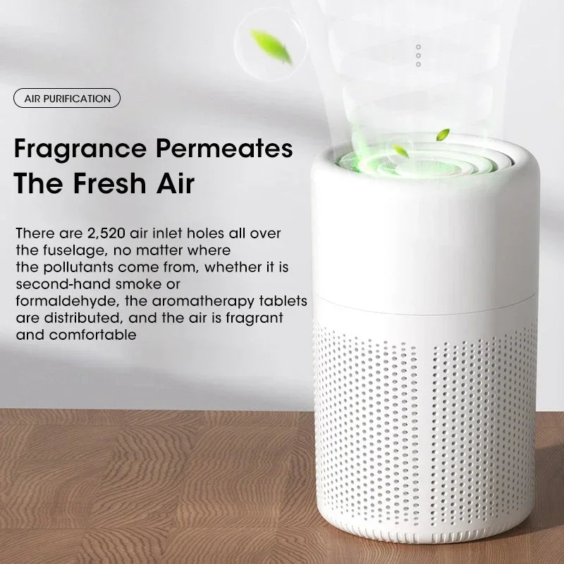 Air Purifier for Smoke and Odor Removal – Desktop Negative Ion Cleaner