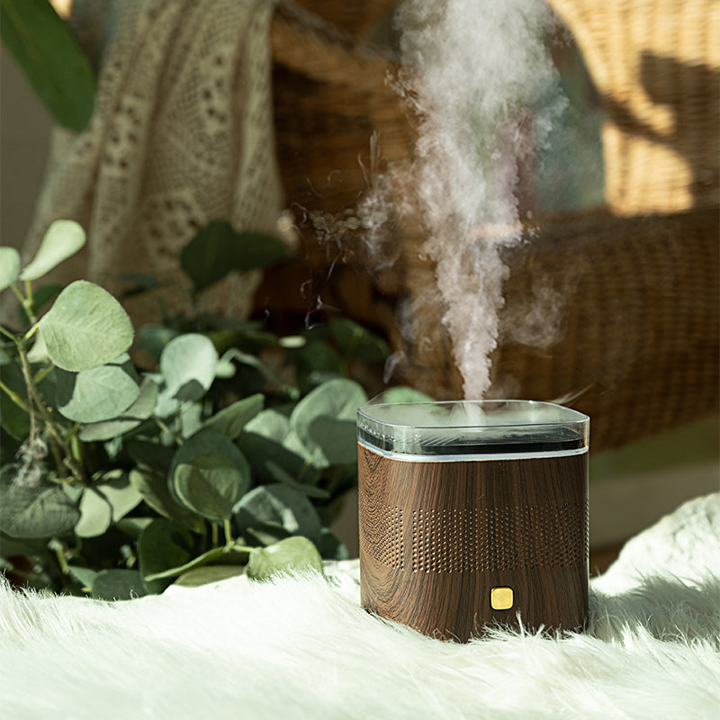 Wood Grain Mini Aroma Diffuser & Humidifier - Ultrasonic Essential Oil Atomizer