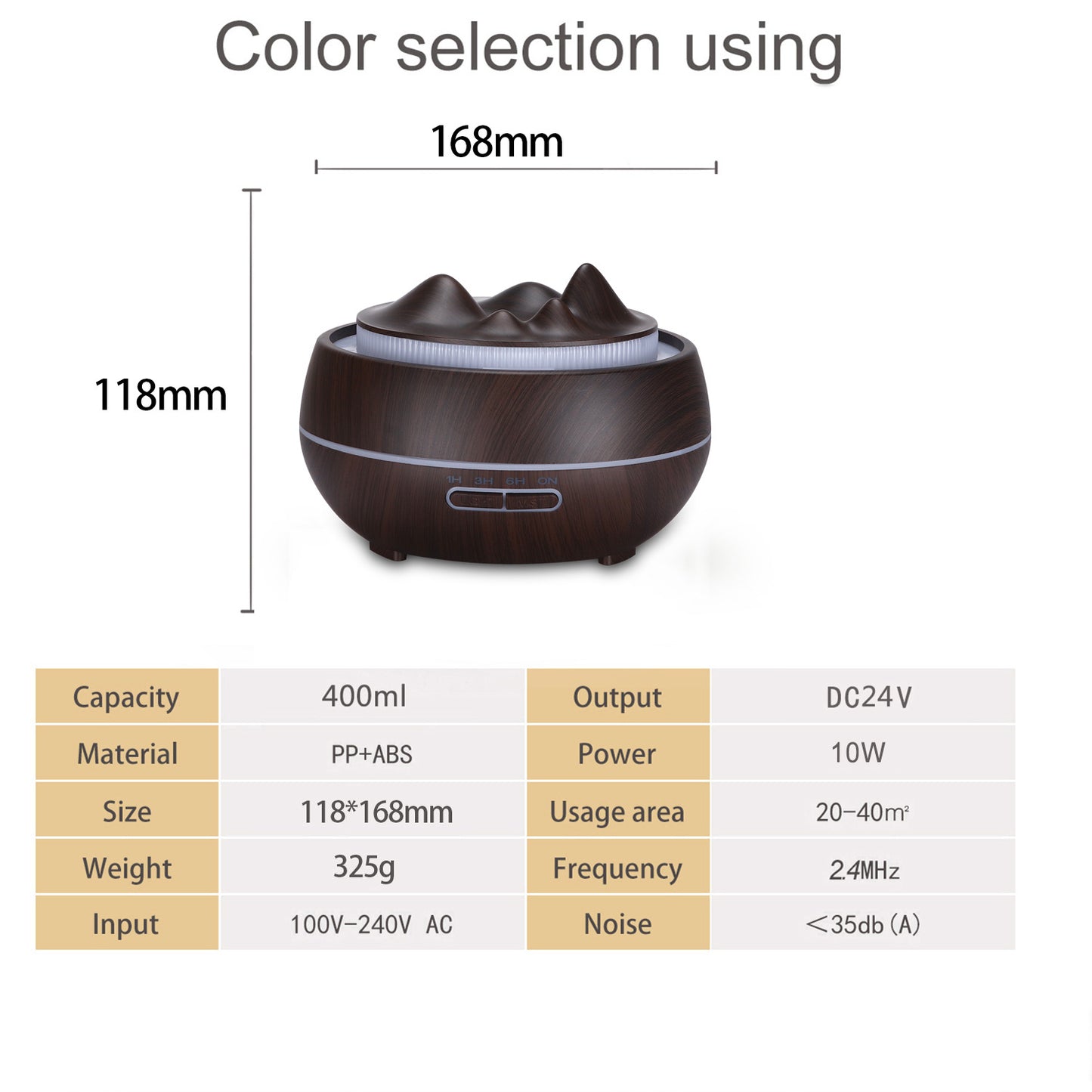 Wuyishan Wood Grain Essential Oil Aromatherapy Humidifier