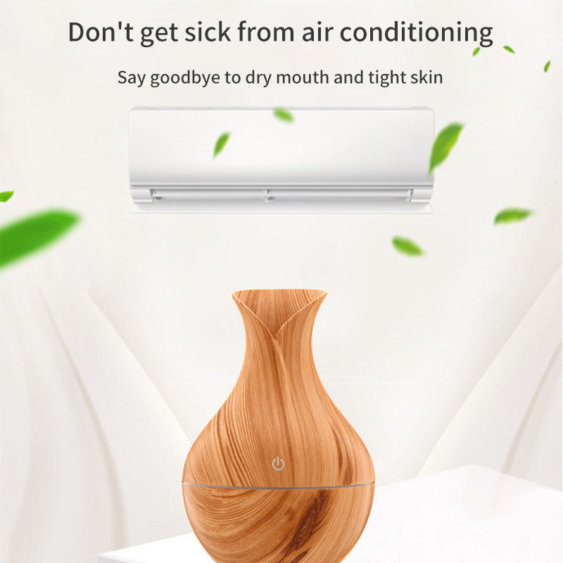 Wood Grain Aromatherapy Machine - Air Purification & Humidification