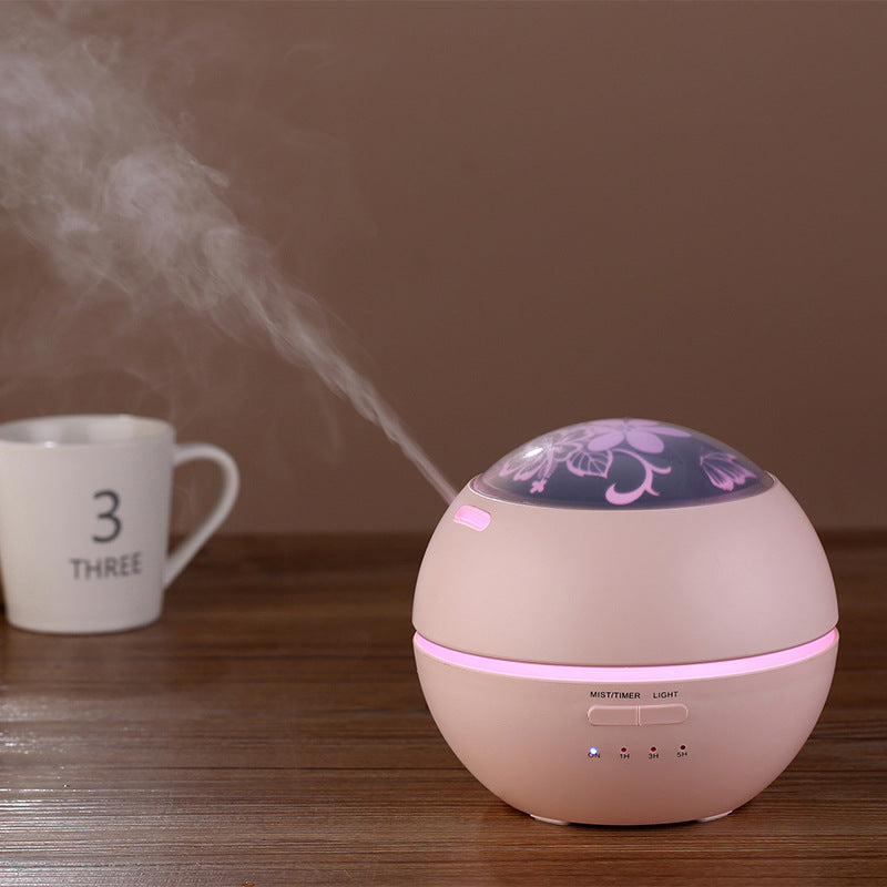Light And Shadow Aromatherapy Machine - Mini Humidifier & Ultrasonic Diffuser