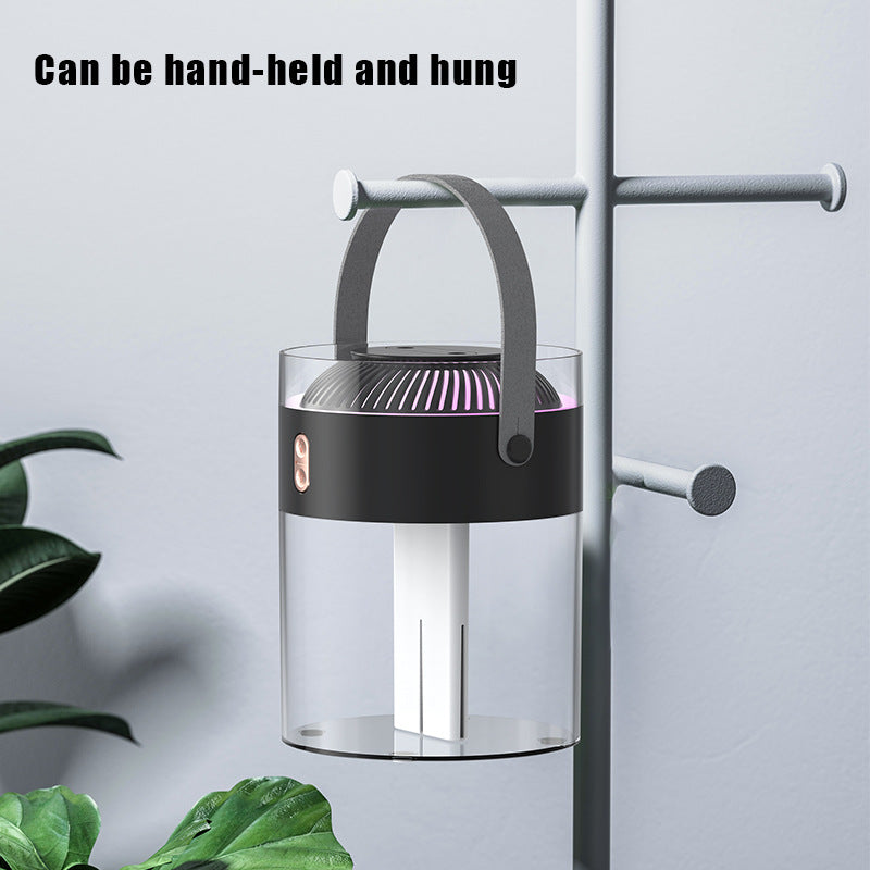 2.6L Large Capacity Humidifier - Dual-Jet Ultrasonic Air Hydration with Colorful Atmosphere Lamp