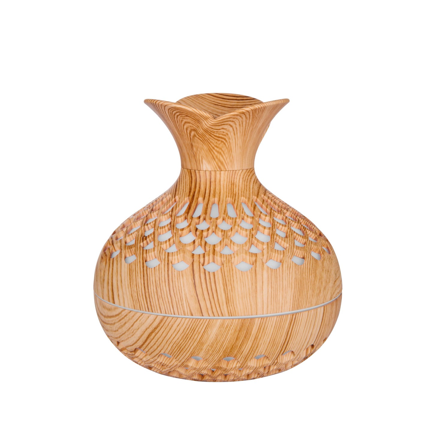 Flower Humidifiers Wooden USB Rechargeable - Portable Essential Oil Diffuser