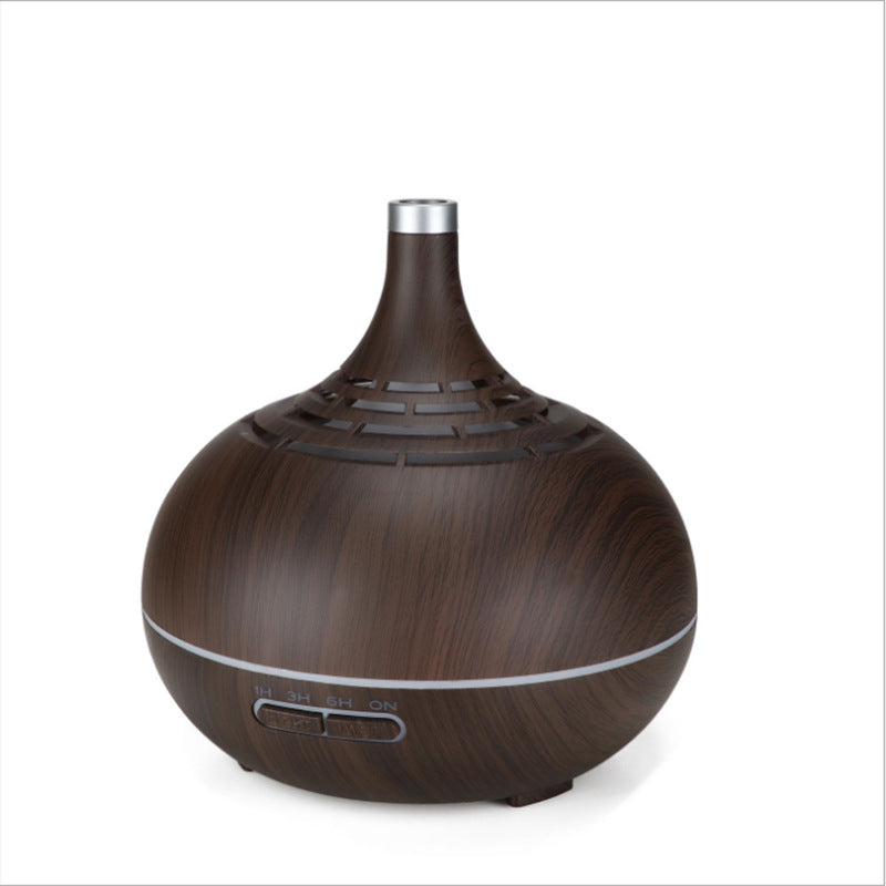 400ml Wood Grain Aroma Diffuser Humidifier - Portable Home Purifier